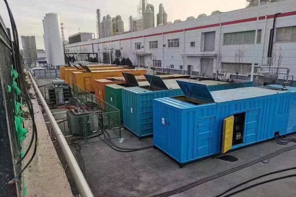 宛城发电机租赁施工现场